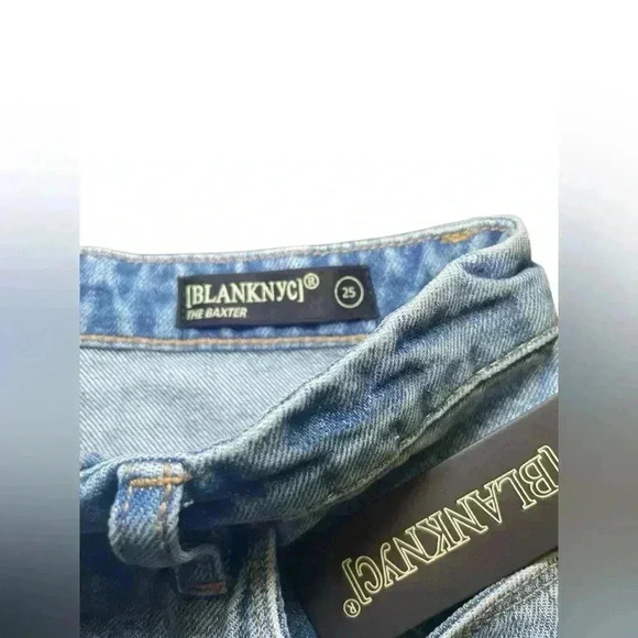 Blank NYC New NWT The Baxter Ribcage Straight Leg Mixed Media Pants Size 25 - Picture 6 of 6